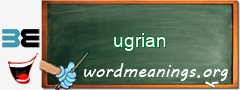 WordMeaning blackboard for ugrian